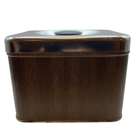 Vintage Kenmore Brown Stacking Kitchen Canister Set Of 2 - Coffee And Tea MCM‌‌‌ - Picture 13 of 15